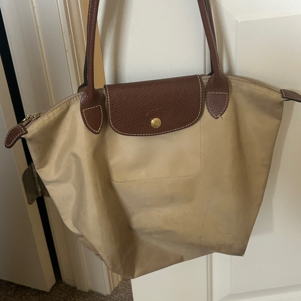 Longchamp Brown and Tan Tote Bag